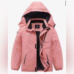 Moerdeng, girls pink waterproof snow/ski jacket, size 8